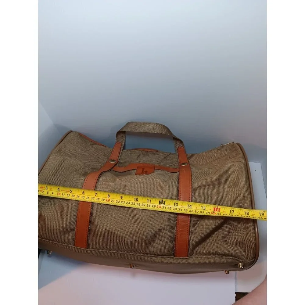 Hartmann Vintage Leather and Nylon Weekender Duffel Bag - Classic Travel Luggage